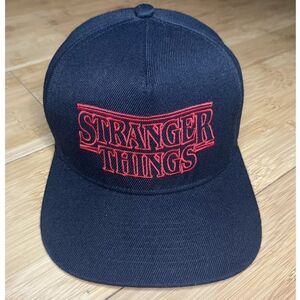 Stranger Things Snapback Hat - Design On Bottom Of Bill